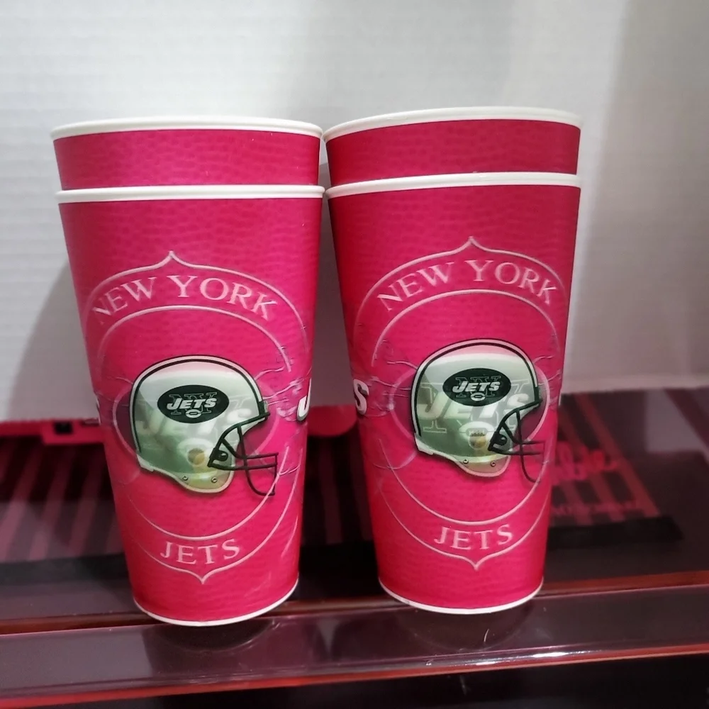 NEW JETS Lenticular Cups RARE Watch Video 👀 Capitol Spirit Set of 4 L👀K